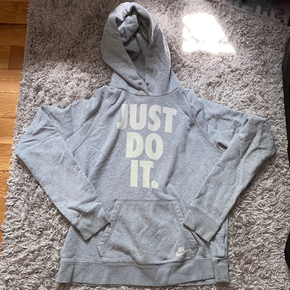 Gray Nike just do it. Hoodie